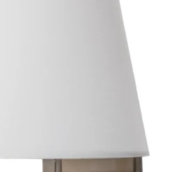 Aplique de pared perfil, dorado/blanco, metal/tejido, altura 30 cm