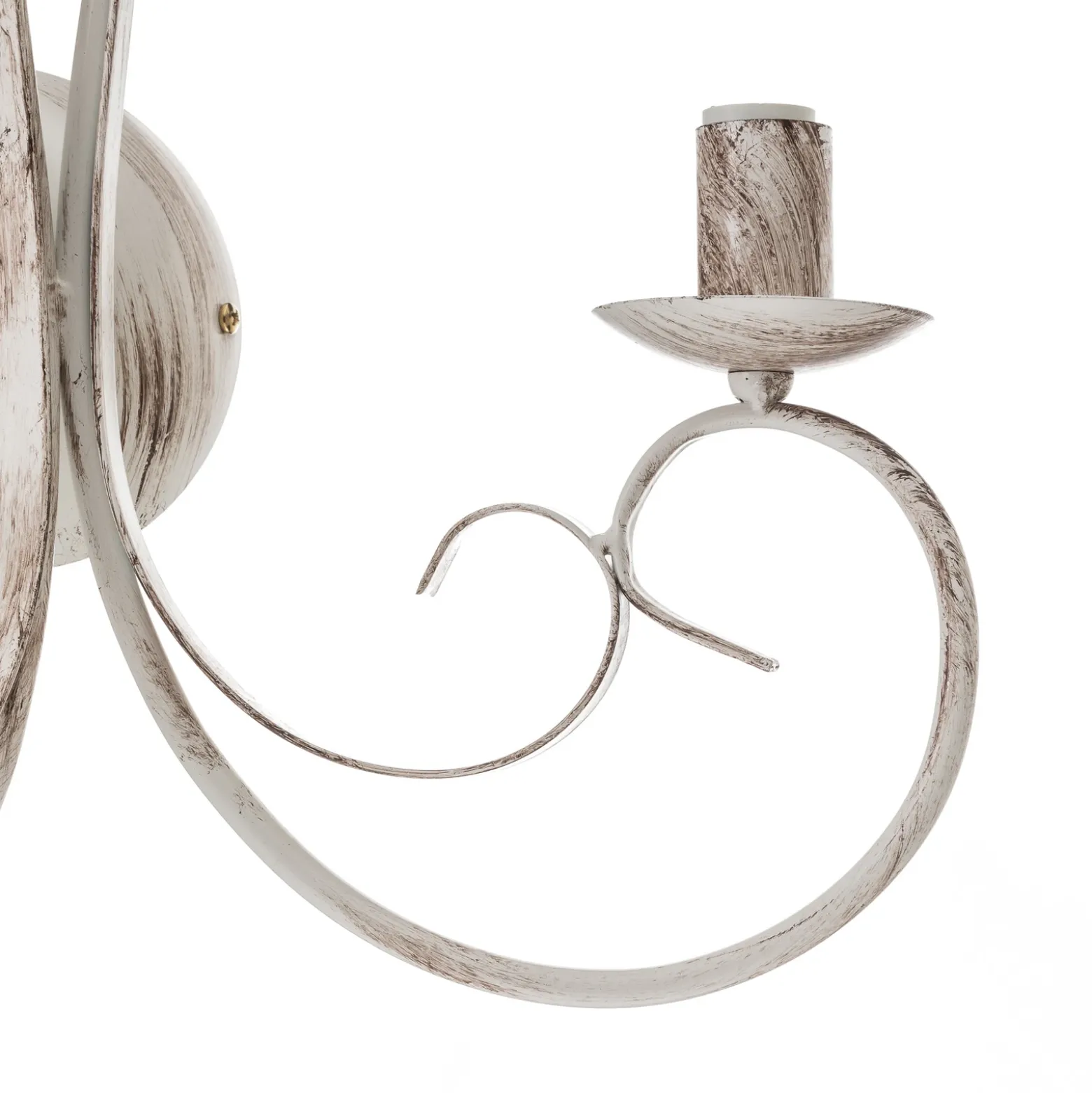 Aplique de pared Pompei, 2 luces, blanco antiguo
