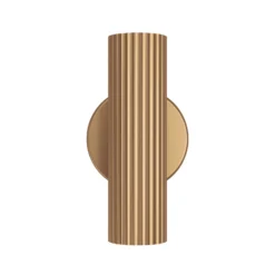 Aplique de pared Portillo, latón, altura 20 cm, 2 luces. Metal, GU10