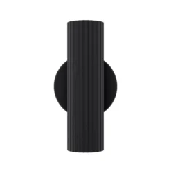 Aplique de pared Portillo, negro, altura 20 cm, 2 luces, metal, GU10