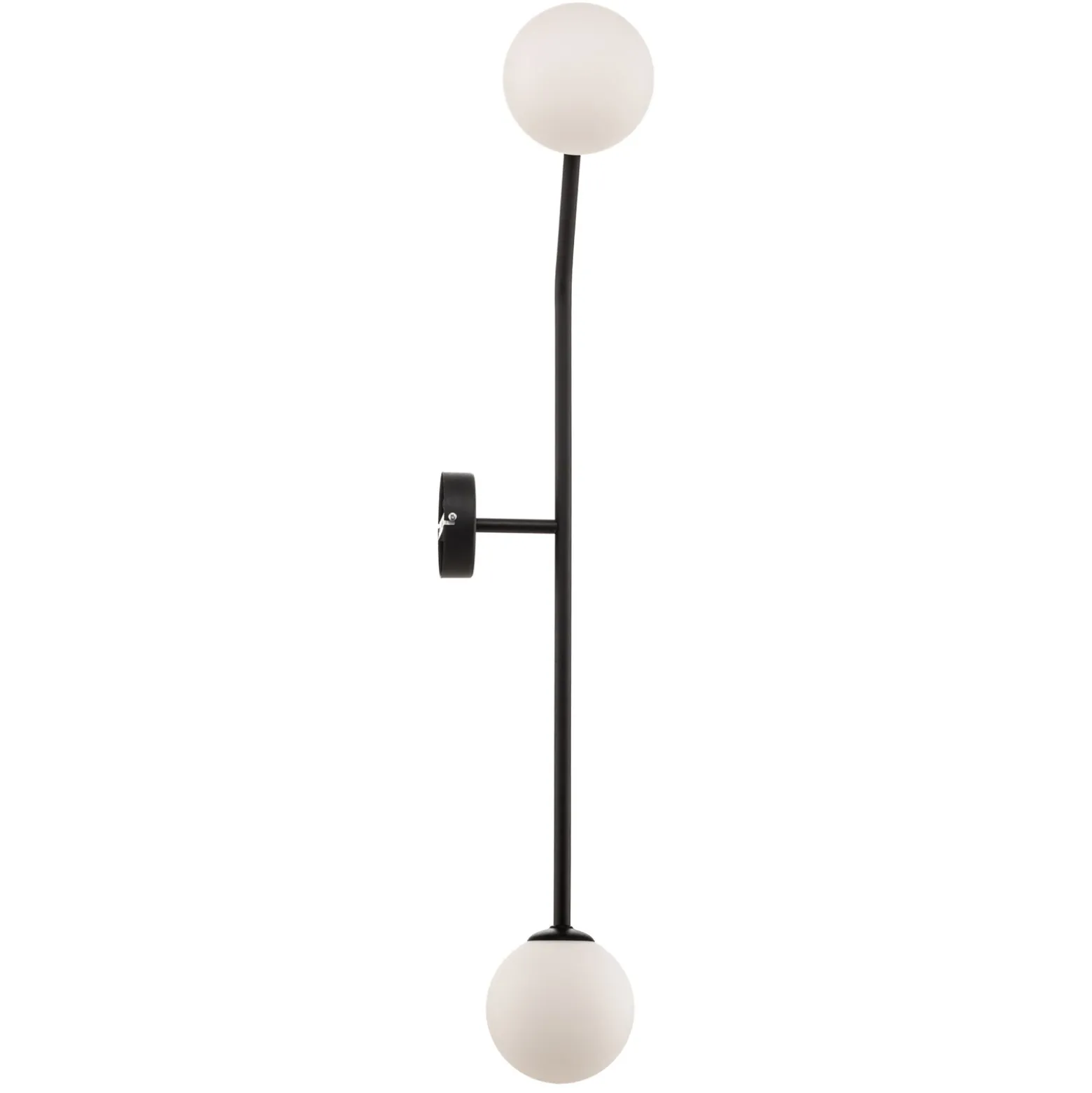 Aplique de pared Pure, 2 luces, negro, horizontal