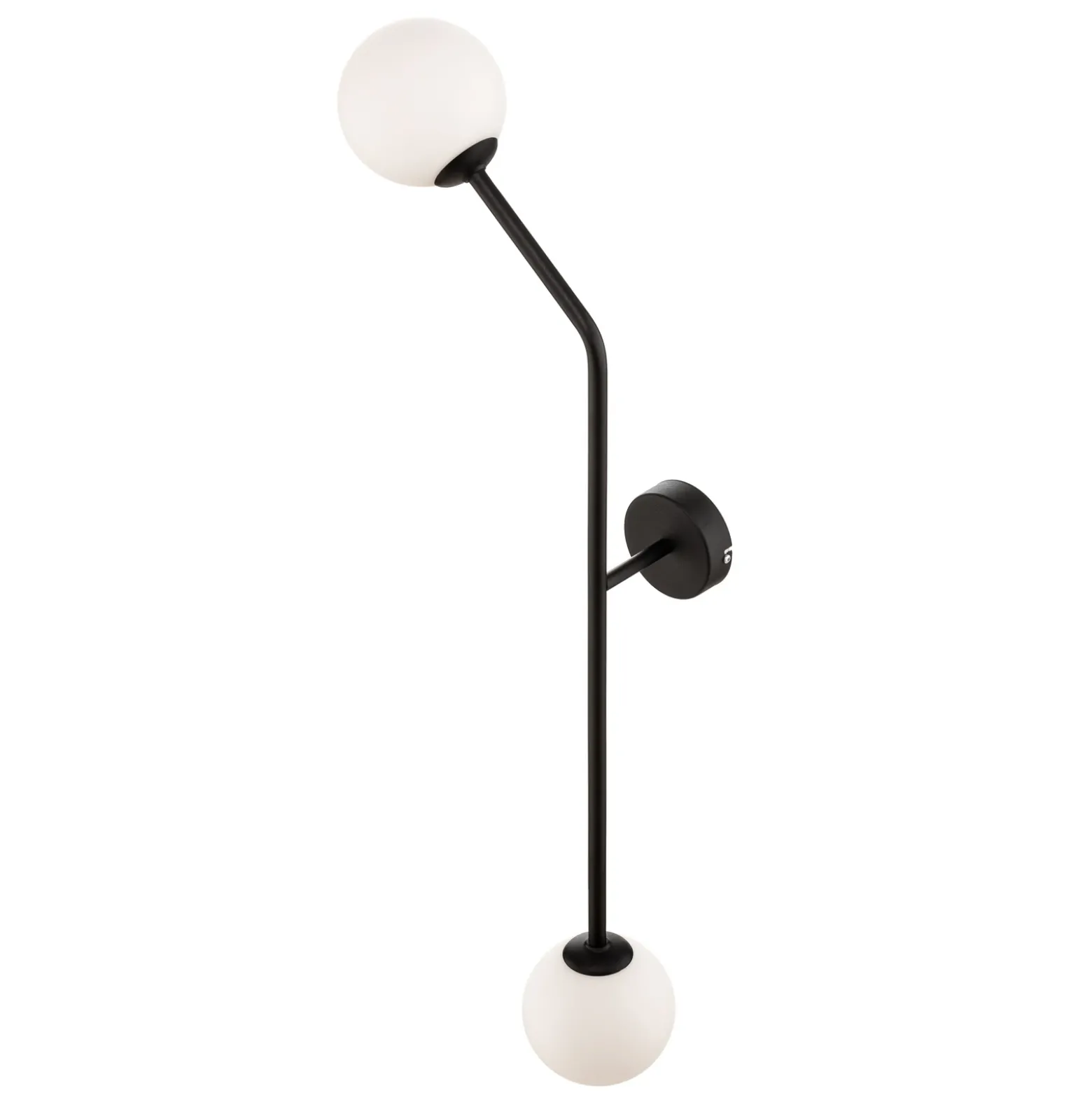 Aplique de pared Pure, 2 luces, negro, horizontal