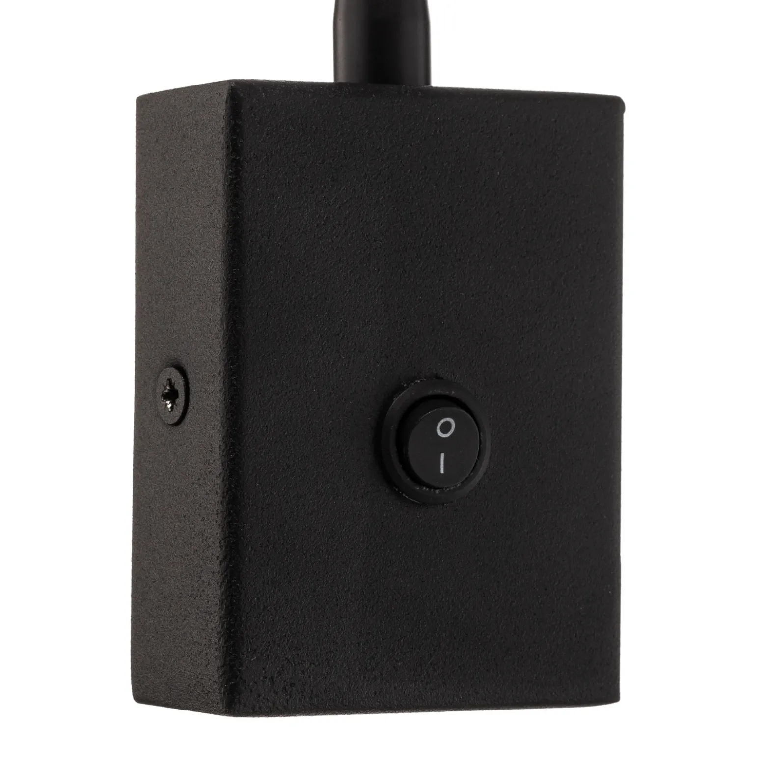 Aplique de pared Raisio, brazo flexible, negro