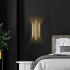 Aplique de pared Reis 13341, dorado, metal, altura 50 cm