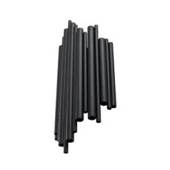 Aplique de pared Reis, negro, metal, altura 50 cm