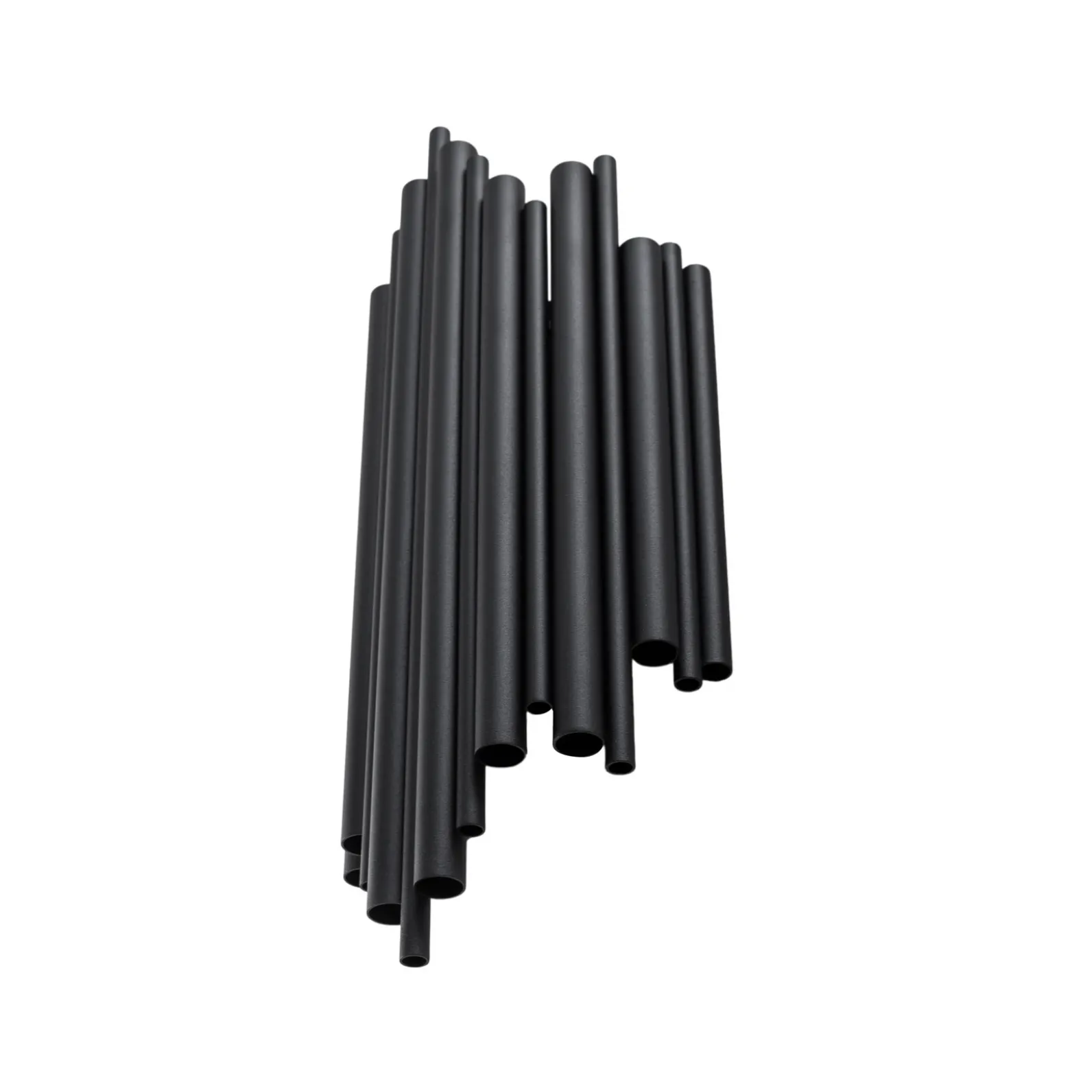 Aplique de pared Reis, negro, metal, altura 50 cm