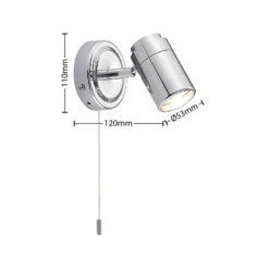 Aplique de pared Remilan de Lindby, cromo
