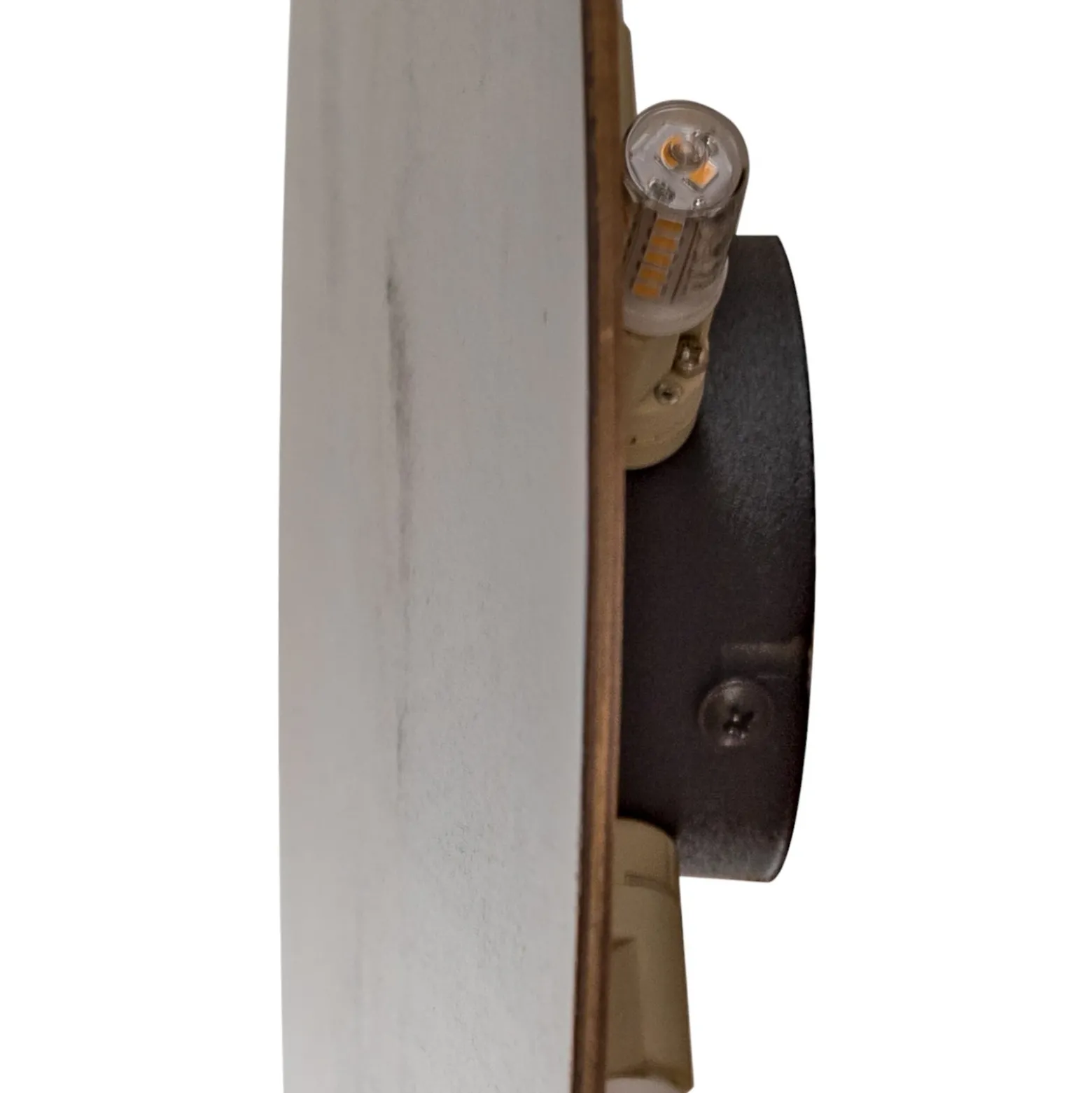Aplique de pared Rito de Envostar, nogal, Ø 40 cm