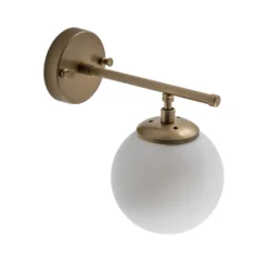 Aplique de pared Roe, dorado, cristal, altura 24 cm, E14