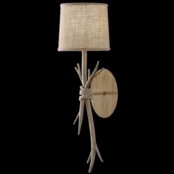 Aplique de pared Sabina con pantalla textil