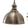 Aplique de pared Saglam, latón envejecido, altura 36 cm, metal