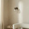 Aplique de pared Salvia, marrón/coñac, cristal, altura 20 cm, E14