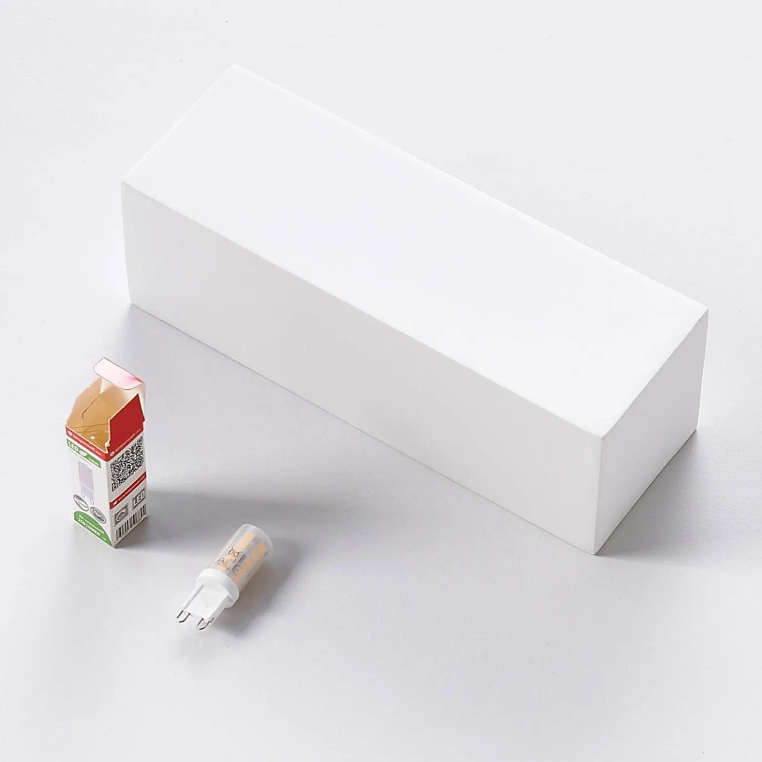 Aplique de pared Santino de Lindby, 22 cm, yeso, G9, se puede pintar