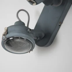 Aplique de pared Satellite de 2 luces en gris