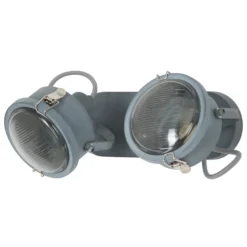 Aplique de pared Satellite de 2 luces en gris