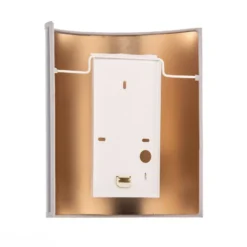 Aplique de pared satinado en atlas, plata/oro