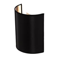 Aplique de pared Satin en satén, negro/dorado