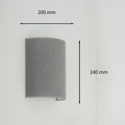 Aplique de pared Semi Circle, Soro, gris, E27