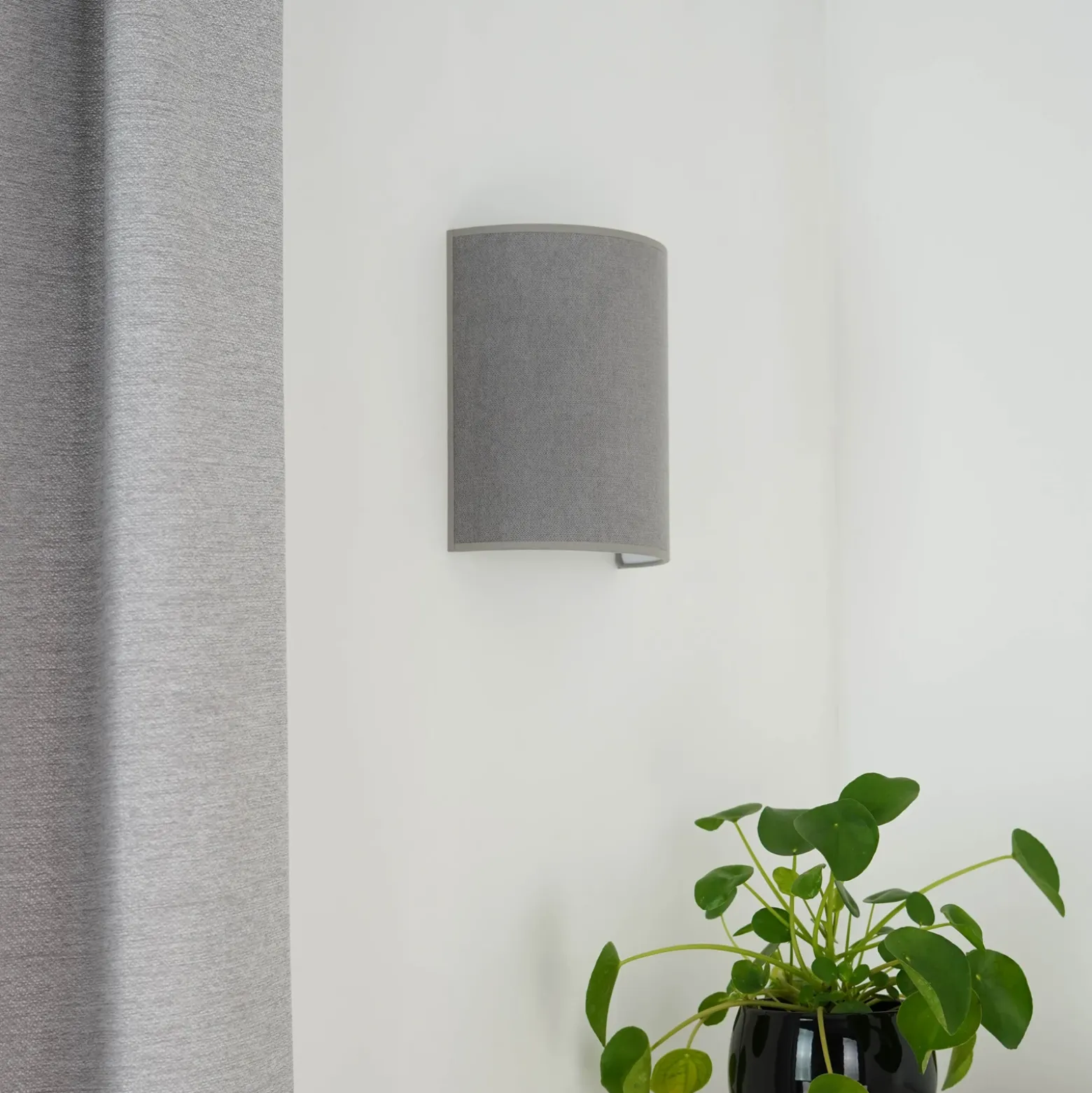 Aplique de pared Semi Circle, Soro, gris, E27