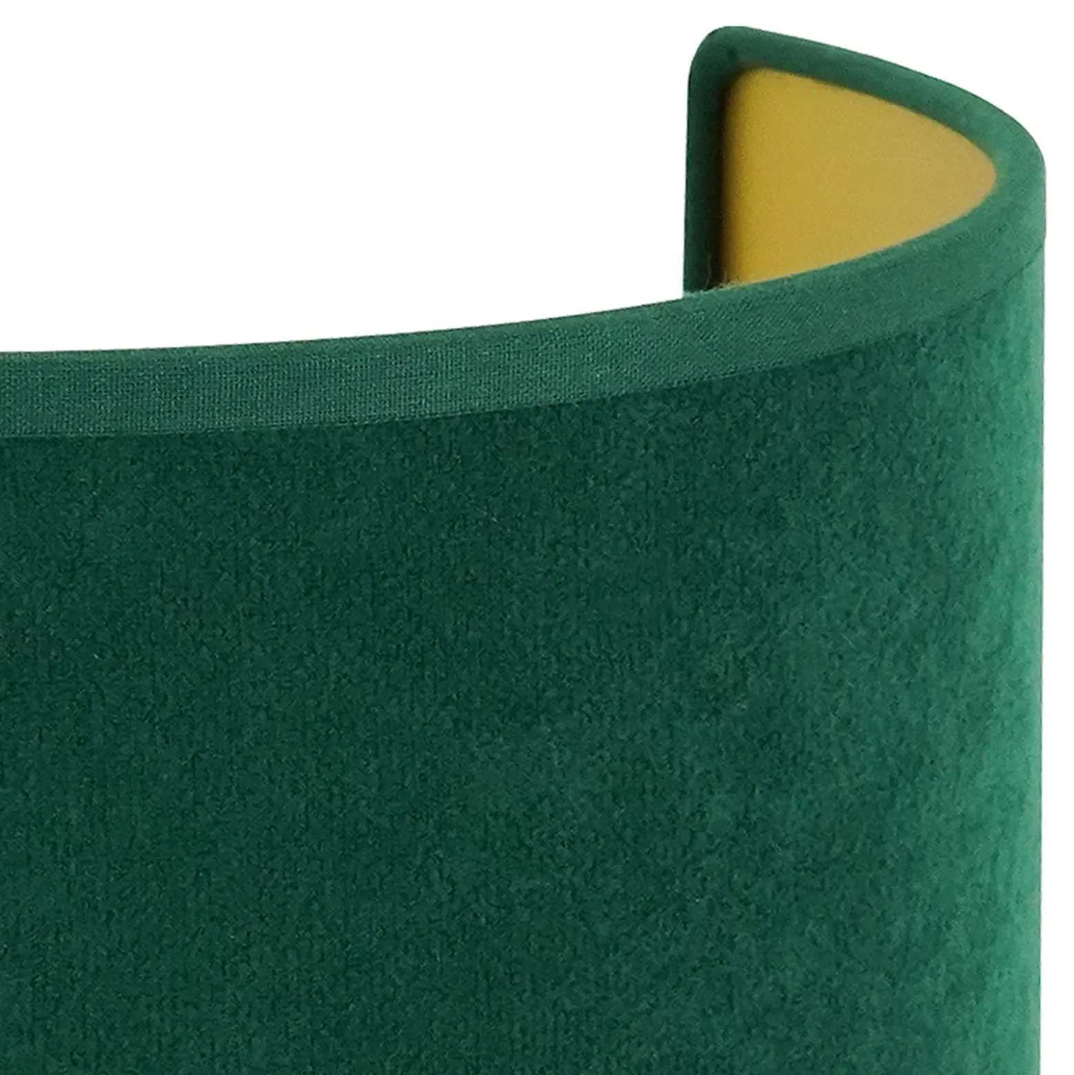 Aplique de pared Semi Circle, terciopelo, verde oscuro, E27