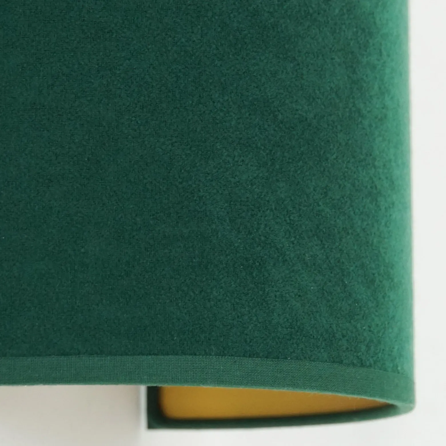 Aplique de pared Semi Circle, terciopelo, verde oscuro, E27