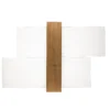 Aplique de pared Shifted 1, cristal y madera clara