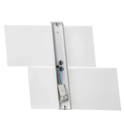Aplique de pared Shifted, dos secciones de cristal, cromado