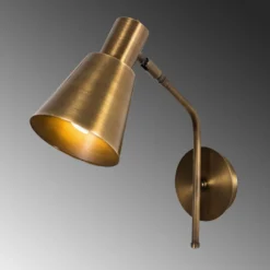 Aplique de pared Sivani MR-663, oro antiguo, metal, Ø 15 cm