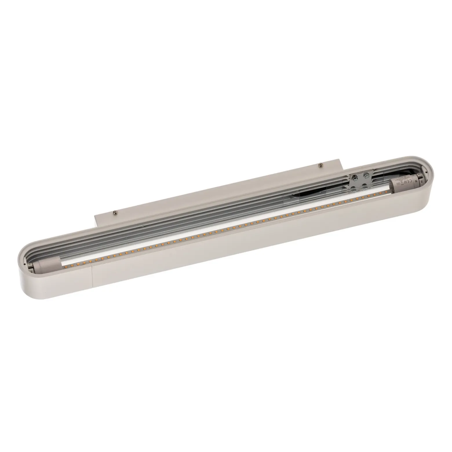 Aplique de pared Soft, ancho 60 cm, blanco, aluminio, G13