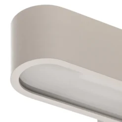 Aplique de pared Soft, ancho 60 cm, blanco, aluminio, G13