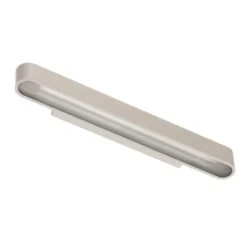 Aplique de pared Soft, 60 cm de ancho, blanco, aluminio, G13