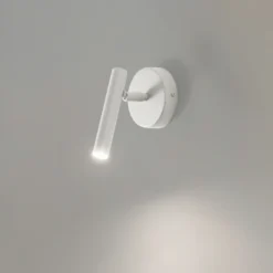 Aplique de pared Sopel, gris topo, 1 luz, acero, G9, altura 15 cm