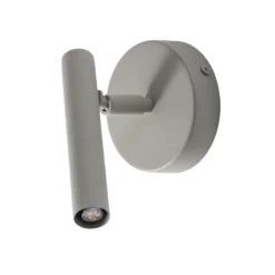 Aplique de pared Sopel, gris topo, 1 luz, acero, G9, altura 15 cm