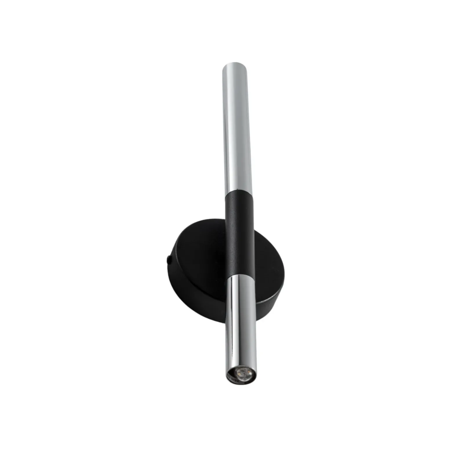 Aplique de pared Sopel Lux, 2 luces, negro/plateado, altura 38 cm