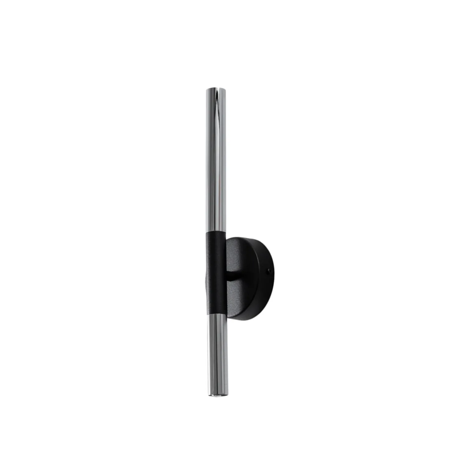 Aplique de pared Sopel Lux, 2 luces, negro/plateado, altura 38 cm