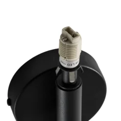 Aplique de pared Sopel Lux, 2 luces, negro/plateado, altura 38 cm