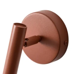 Aplique de pared Sopel, rojo ladrillo, 1 luz, acero, altura 15 cm
