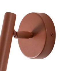 Aplique de pared Sopel, rojo ladrillo, 1 luz, acero, altura 15 cm