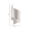 Aplique de pared Spiner blanco, altura 30 cm, acero