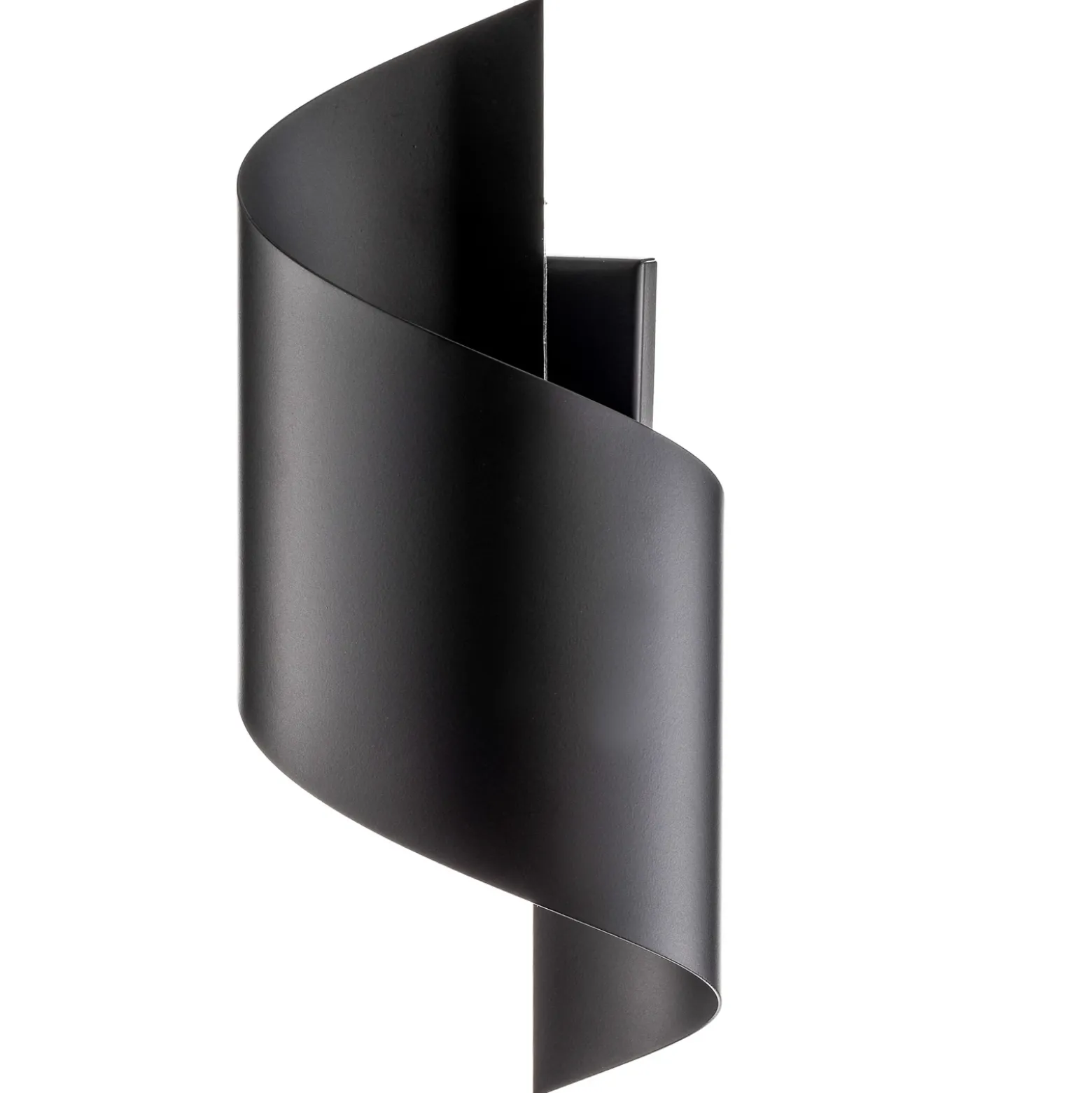 Aplique de pared Spiner negro, altura 30 cm, acero