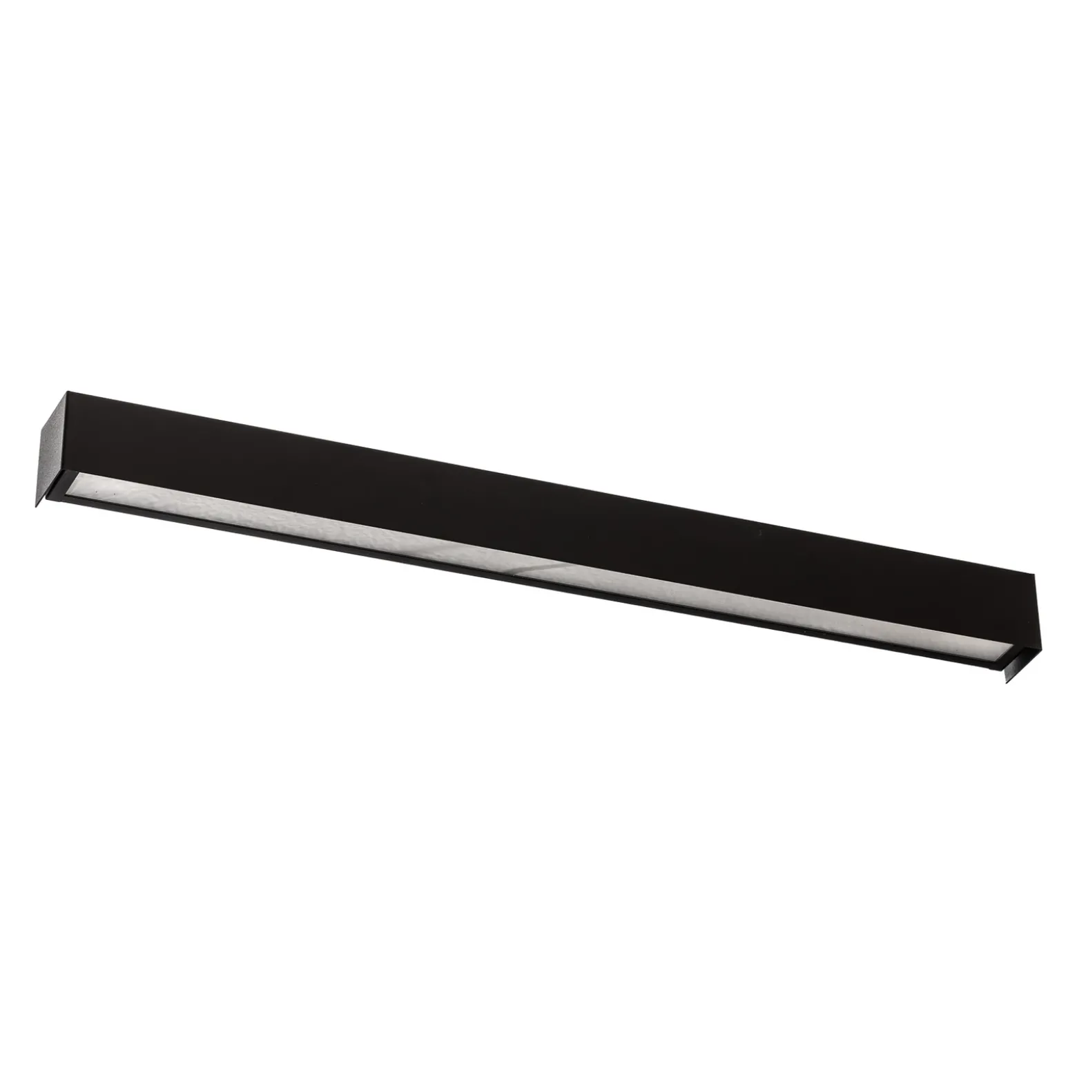 Aplique de pared Straight L, 122 cm, negro