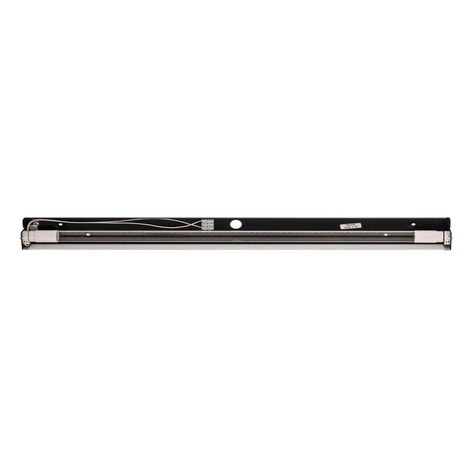 Aplique de pared Straight L, 122 cm, negro