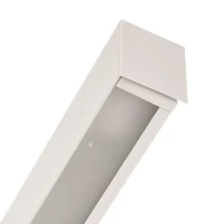 Aplique de pared Straight L, 122 cm, blanco