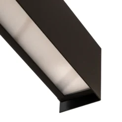 Aplique de pared Straight L, 122 cm, negro