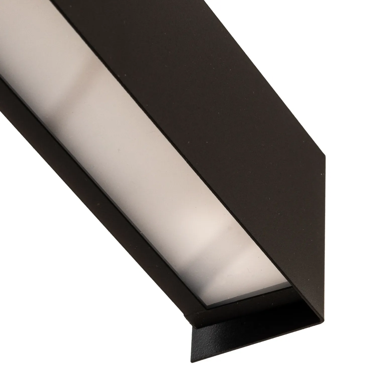 Aplique de pared Straight L, 122 cm, negro