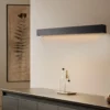 Aplique de pared Straight M, 92 cm, negro