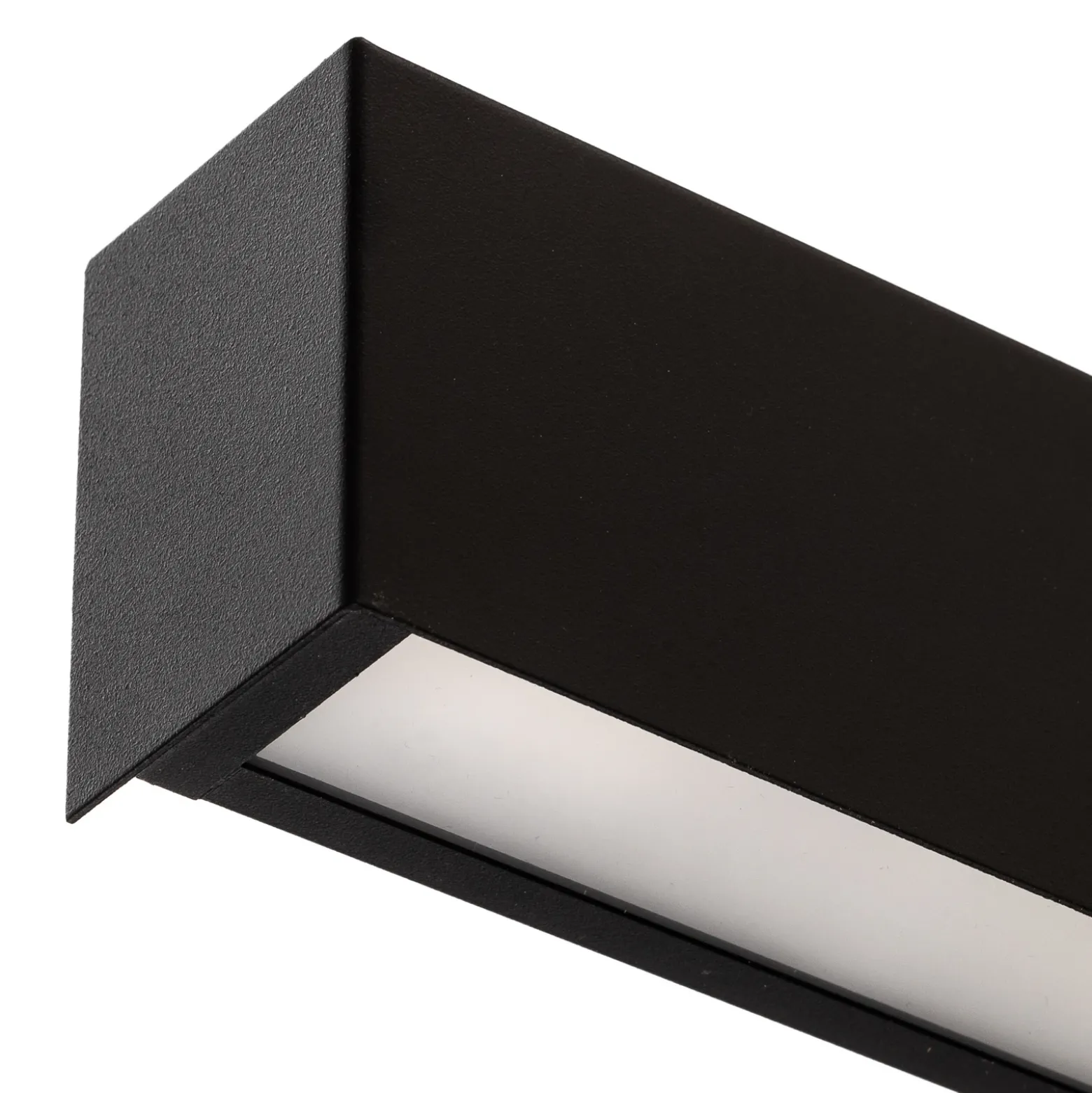 Aplique de pared Straight S, 62 cm, negro