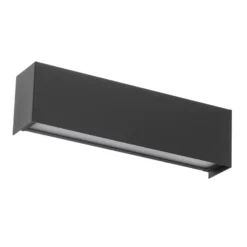Aplique de pared Straight XS, ancho 26 cm, grafito