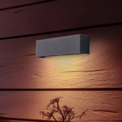 Aplique de pared Straight XS, ancho 26 cm, grafito