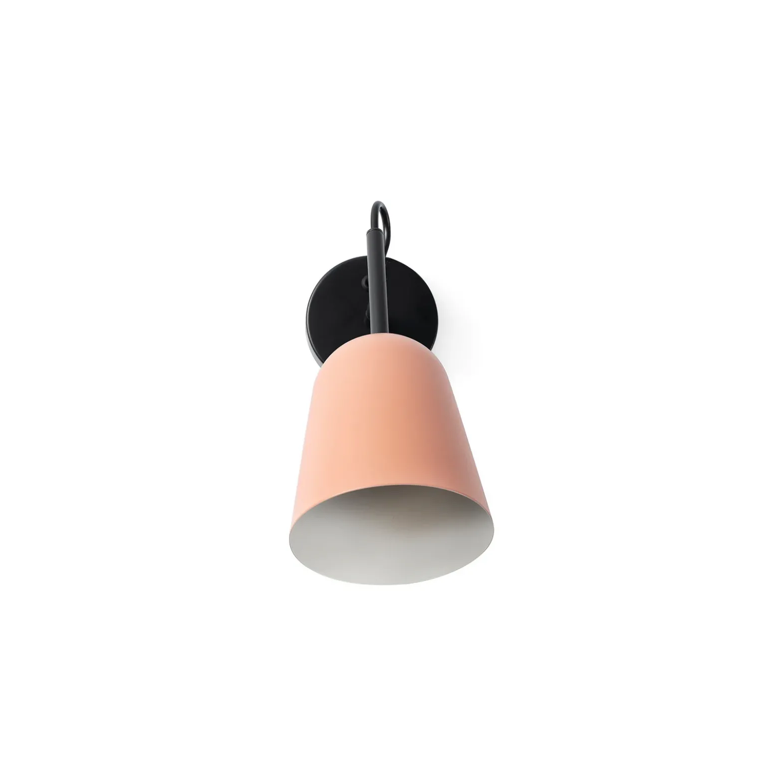 Aplique de pared Studio, rosa/negro, acero, Ø 11 cm